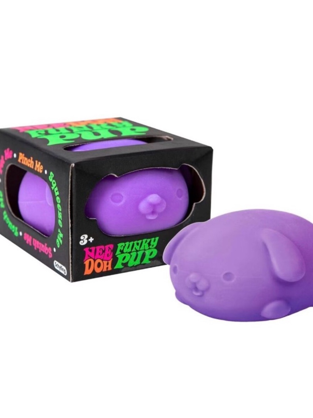 Nee Doh Funky Pup Purple Squishy Toy